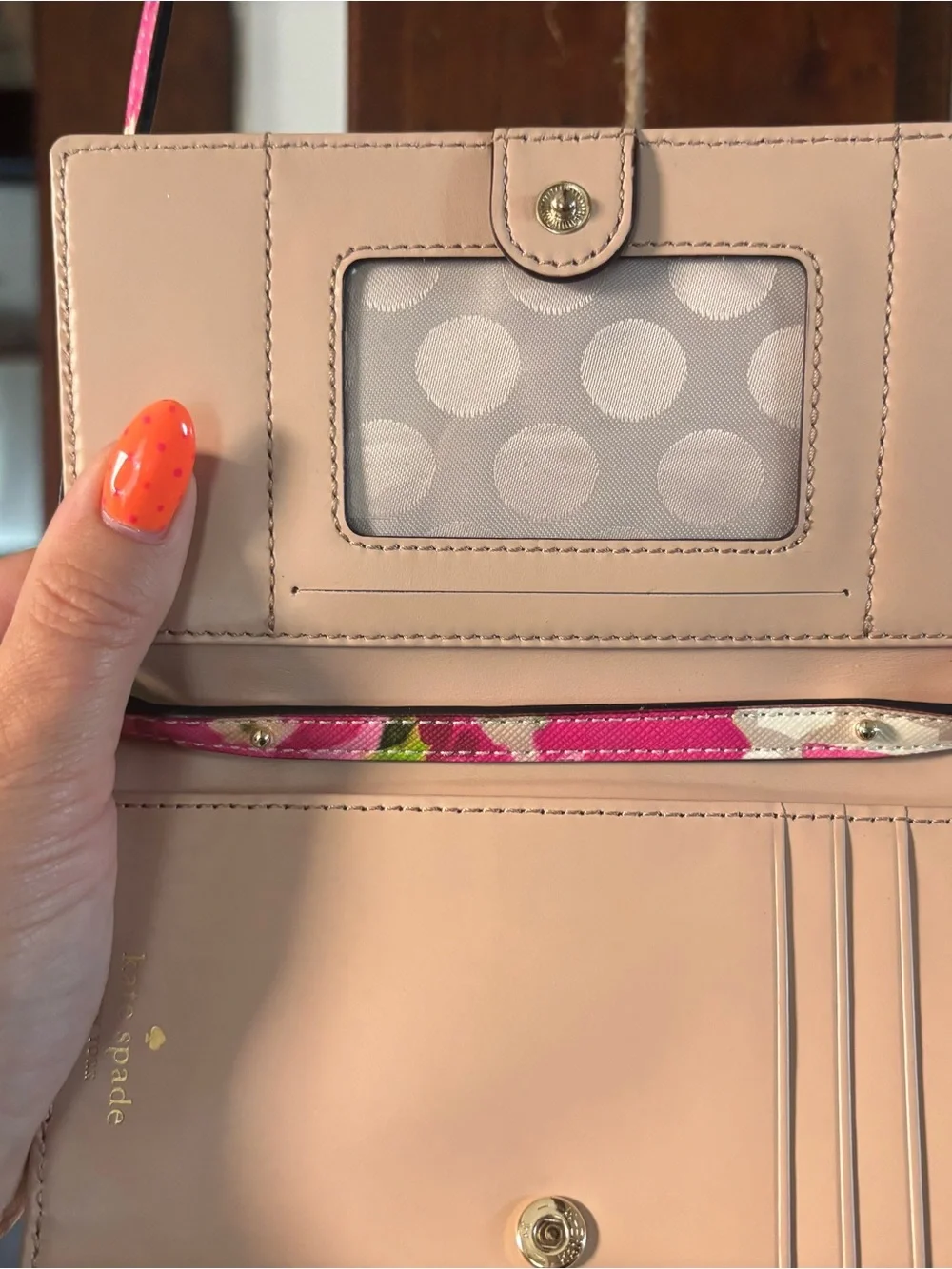 kate spade Pink Floral Wallet Crossbody